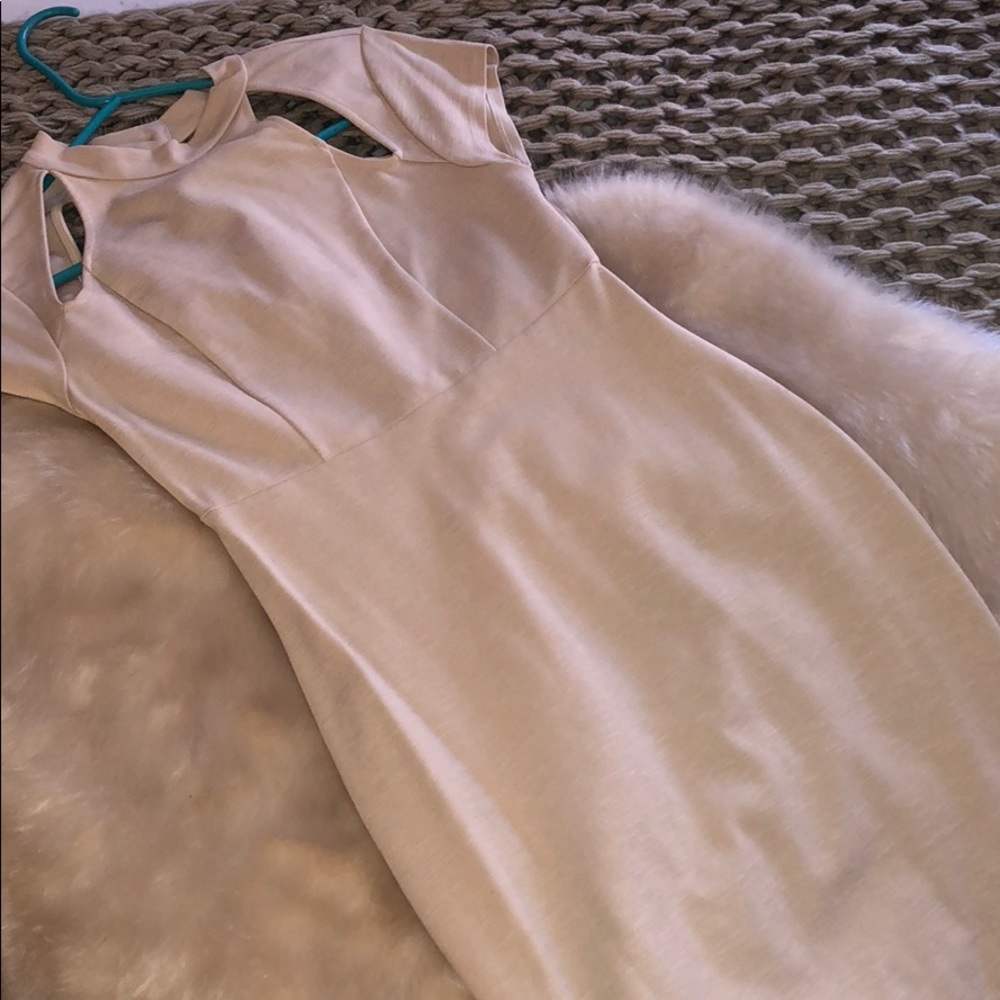Nude mini dress